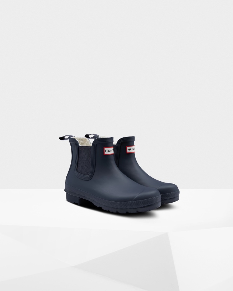 Hunter Geïsoleerde Chelsea Boots Voor Dames Marineblauw