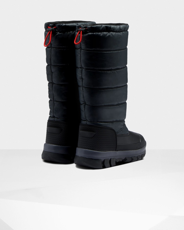 Hunter Geïsoleerde Hoge Snowboots Voor Dames Zwart
