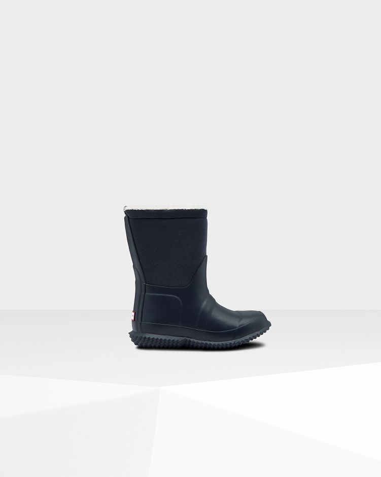 Hunter Little Kids (18 Maanden - 6 Jaar) Geïsoleerde Roltop Veganistische Shearling Boots Hunter Marine