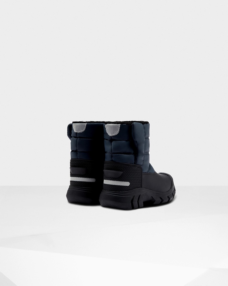 Hunter Big Kids (5-10 Jaar) Geïsoleerde Snowboots Marine-zwart