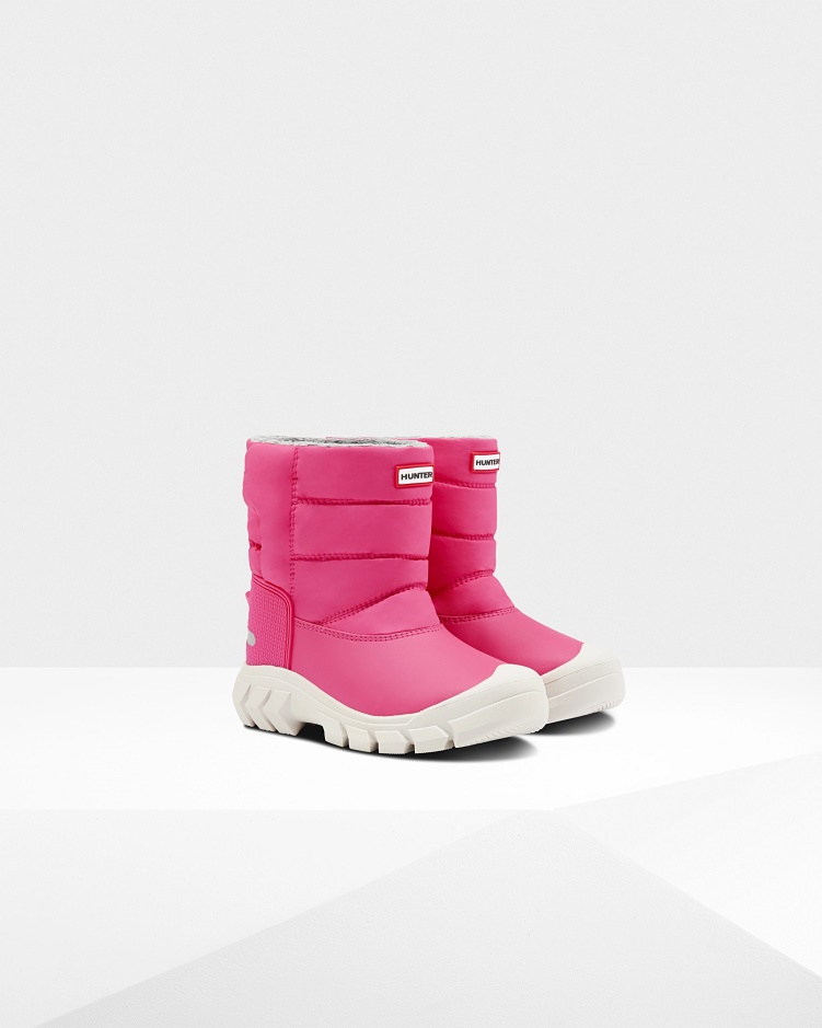 Hunter Big Kids (5-10 Jaar) Geïsoleerde Snowboots Felroze