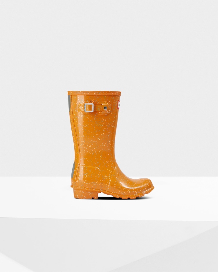 Hunter Big Kids (5-11 Jaar) Gigantische Glitter Regenlaarzen Amber Creek Orange