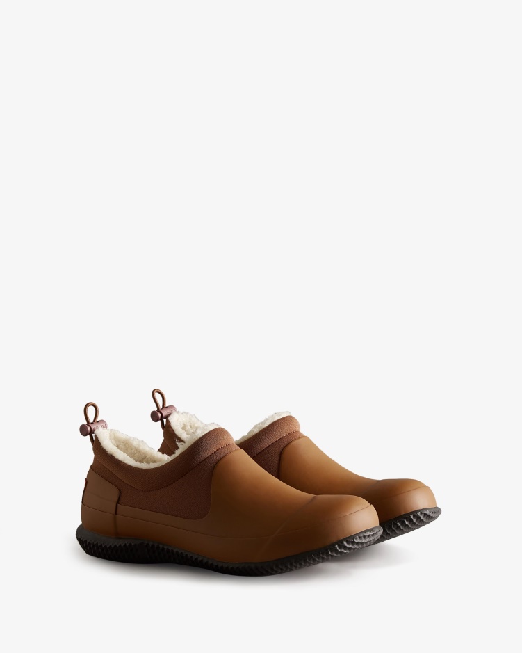 Hunter Geïsoleerde Vegan Shearling Damesschoen Struikgewas Bruin
