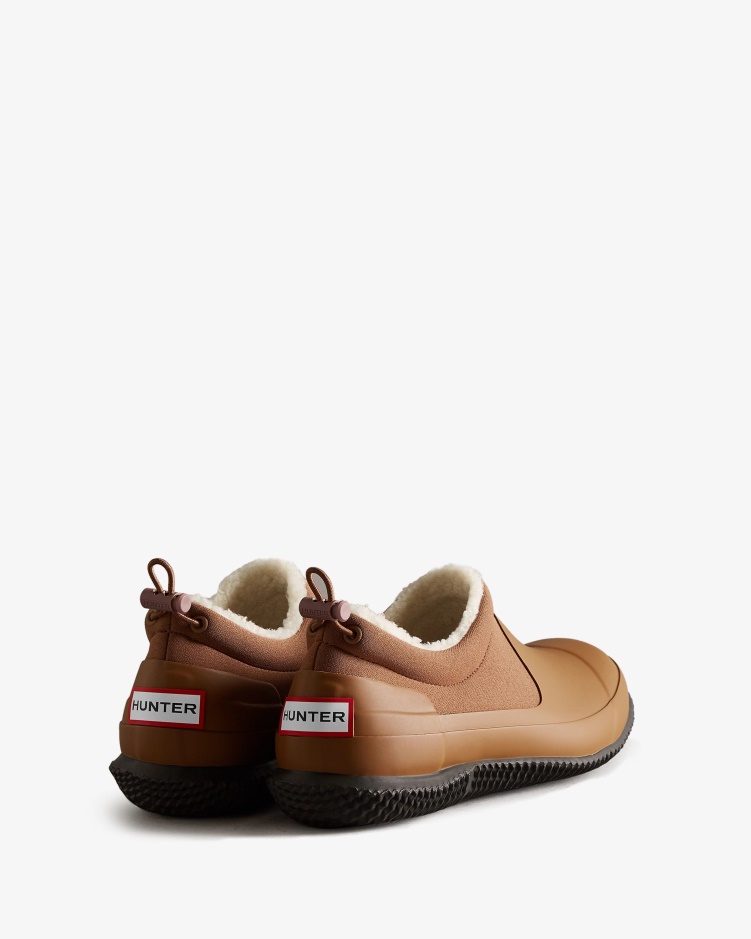 Hunter Geïsoleerde Vegan Shearling Damesschoen Struikgewas Bruin