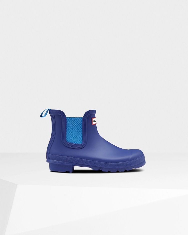 Hunter Originele Chelsea Boots Voor Dames Bitter Indigo-polair Blauw
