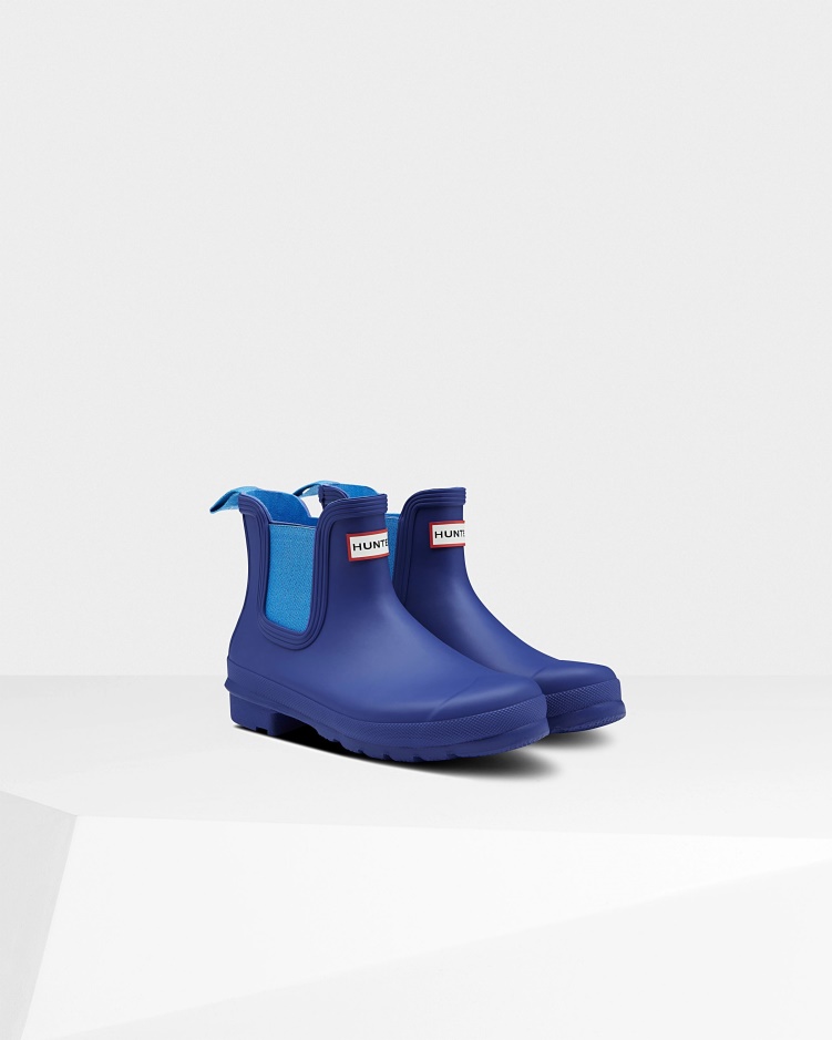 Hunter Originele Chelsea Boots Voor Dames Bitter Indigo-polair Blauw