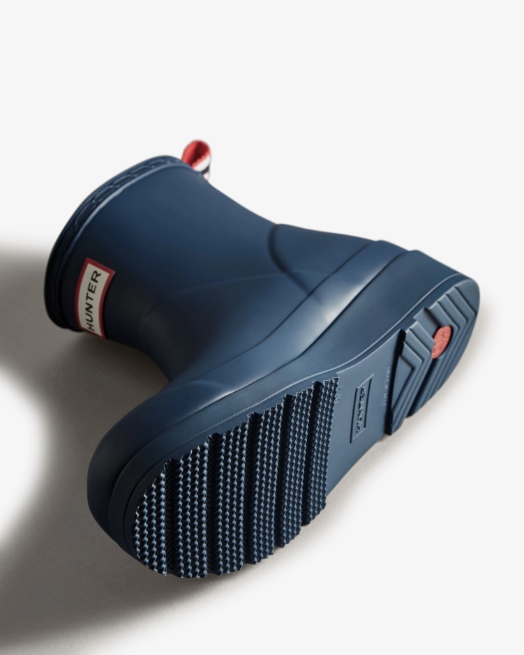Hunter Dames Play Korte Regenlaarzen Kerhuelen Navy