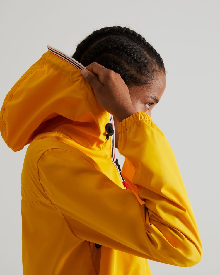 Hunter Gerecycled Lichtgewicht Opvouwbaar Damesjack Geel