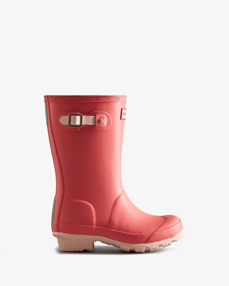 Hunter Big Kids (5-11 Jaar) Geïsoleerde Regenlaarzen Polaris Roze-zoutroze