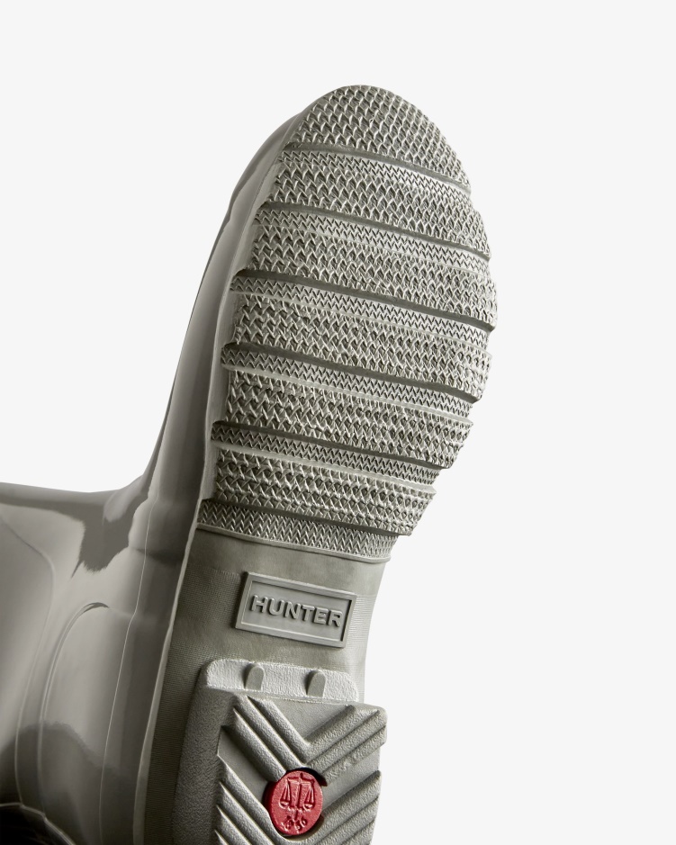 Hunter Originele Hoogglans Regenlaarzen Voor Dames Docker Grijs