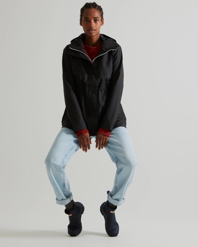 Hunter Lichtgewicht Waterdichte Damesjas Zwart