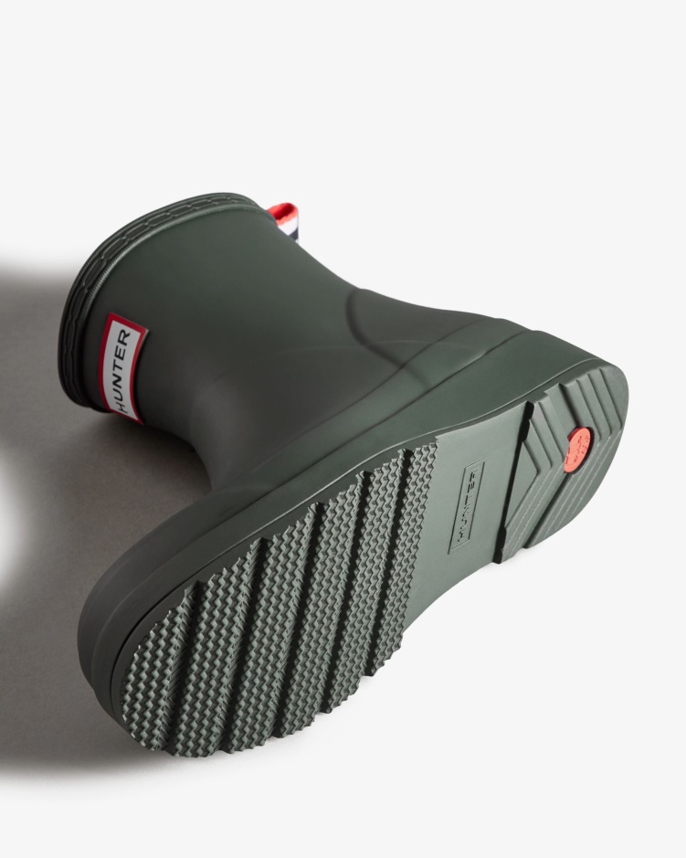 Hunter Dames Play Korte Regenlaarzen Arctic Moss Green