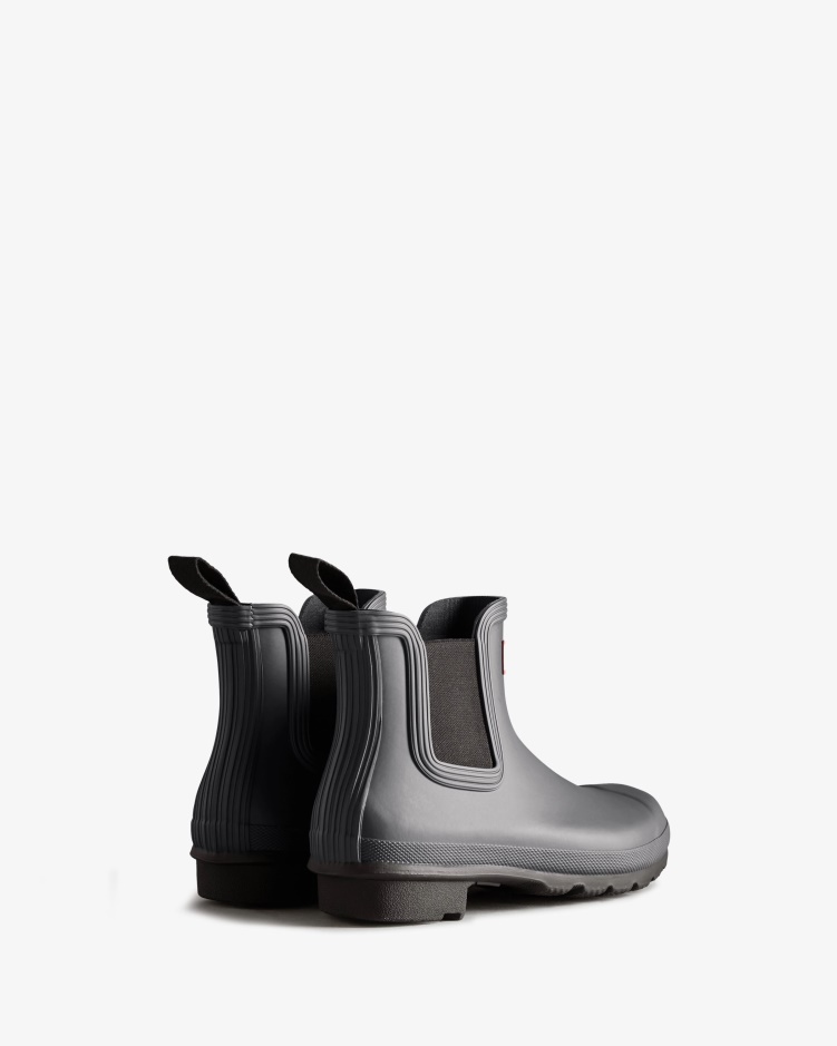 Hunter Originele Two Tone Chelsea Boots Voor Dames Zwart Ijszwart