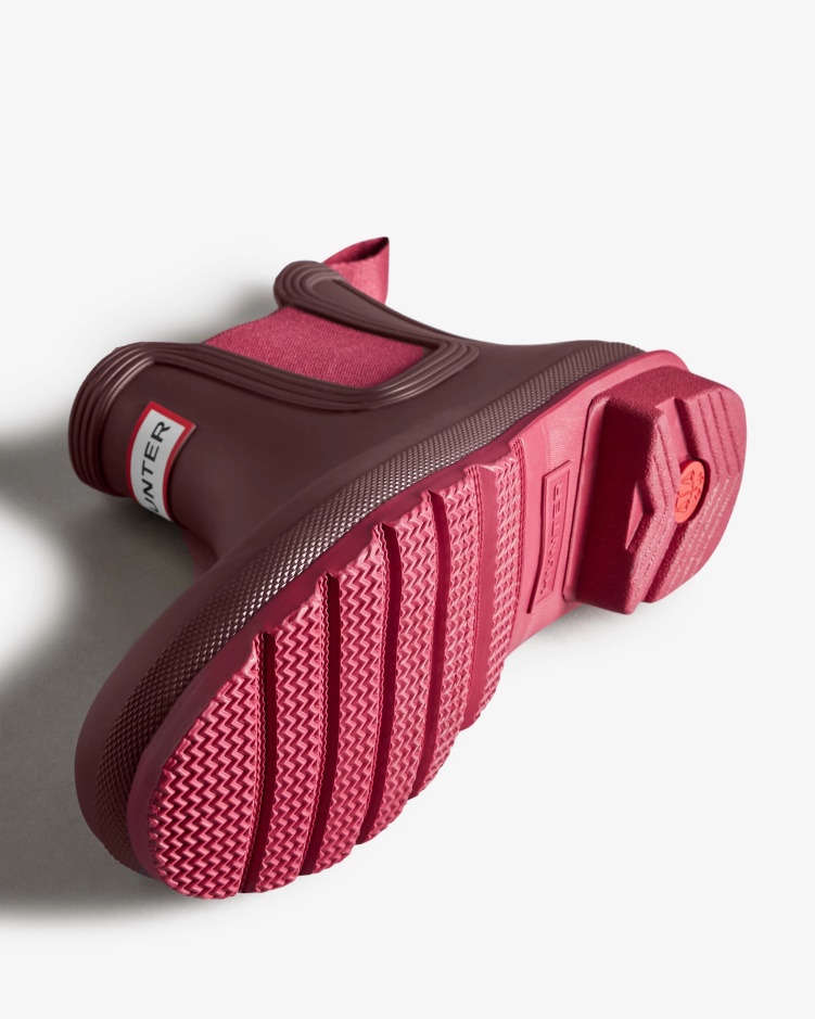 Hunter Originele Chelsea Laarzen Dames Kastanje Korst Bruin-hayes Bordeaux