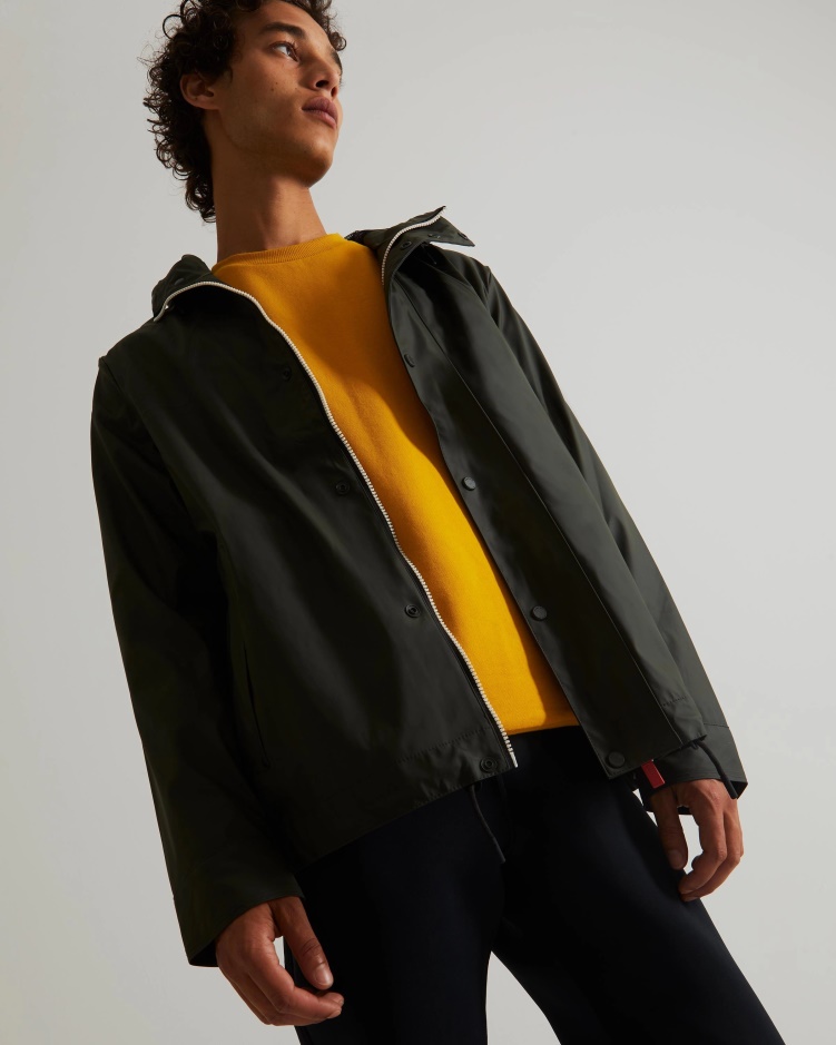 Hunter Lichtgewicht Waterdichte Herenjas Donker Olijfgroen