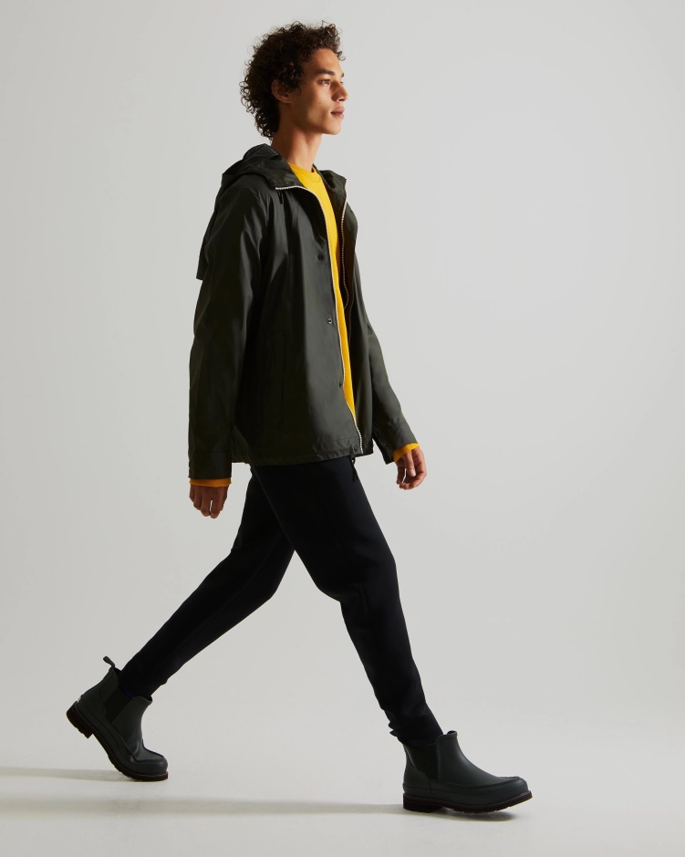 Hunter Lichtgewicht Waterdichte Herenjas Donker Olijfgroen