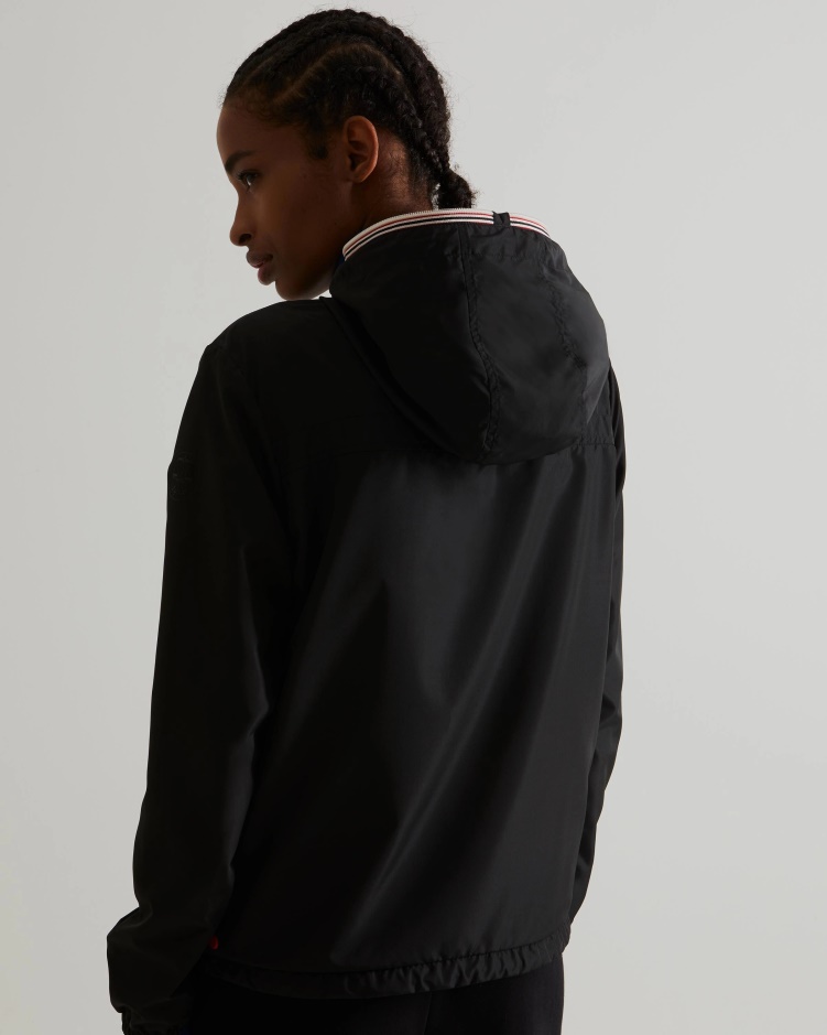 Hunter Gerecycled Lichtgewicht Opvouwbaar Damesjack Zwart