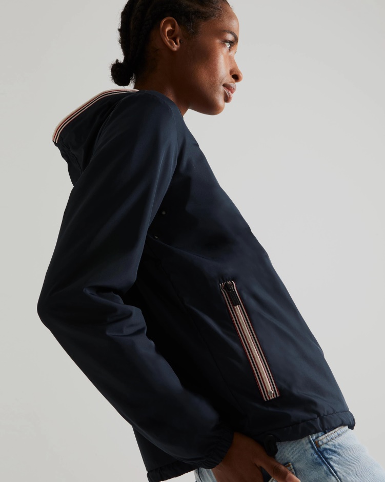 Hunter Gerecycled Lichtgewicht Opvouwbaar Damesjack Navy