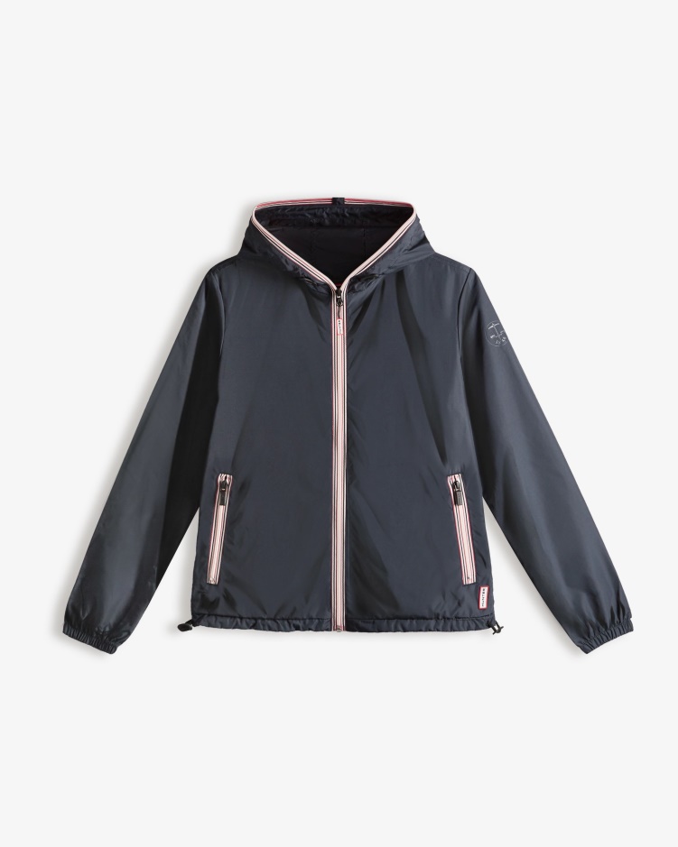 Hunter Gerecycled Lichtgewicht Opvouwbaar Damesjack Navy