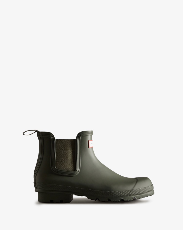 Hunter Originele Chelsea Boots Heren Donker Olijfgroen