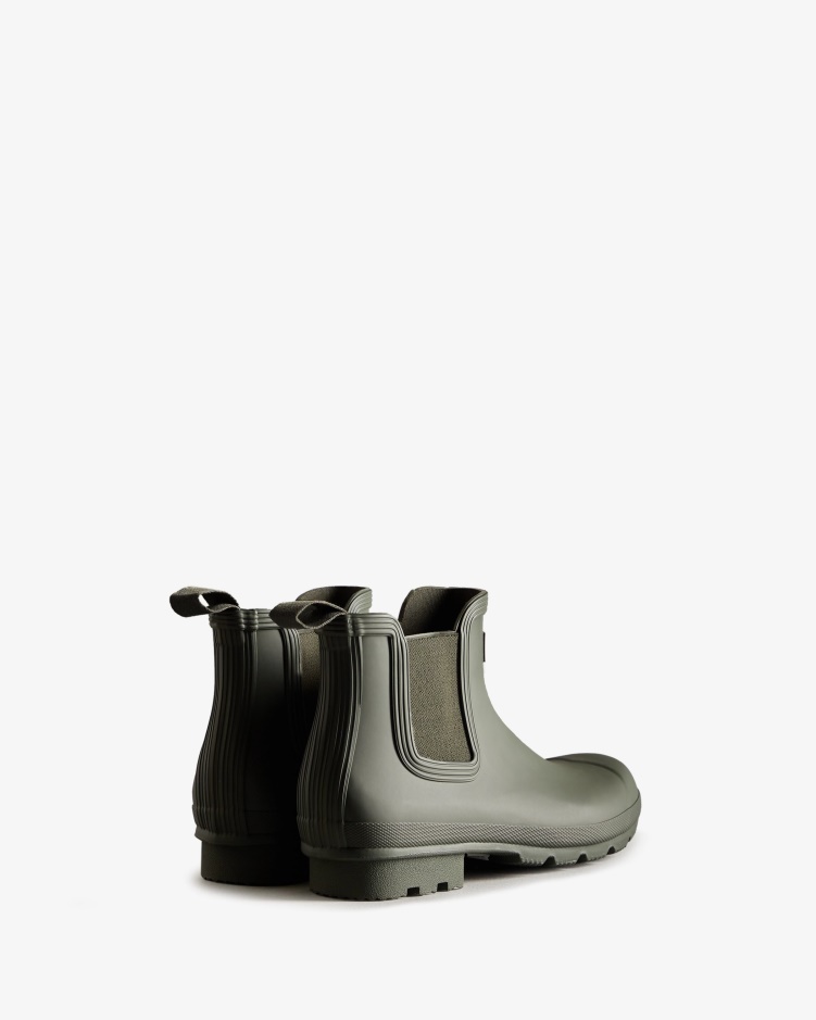 Hunter Originele Chelsea Boots Heren Donker Olijfgroen