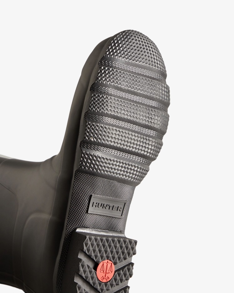 Hunter Heren Regenlaarzen Aan De Korte Zijkant Zwart