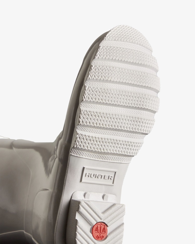 Hunter Originele Korte Glanzende Regenlaarzen Voor Dames Wit