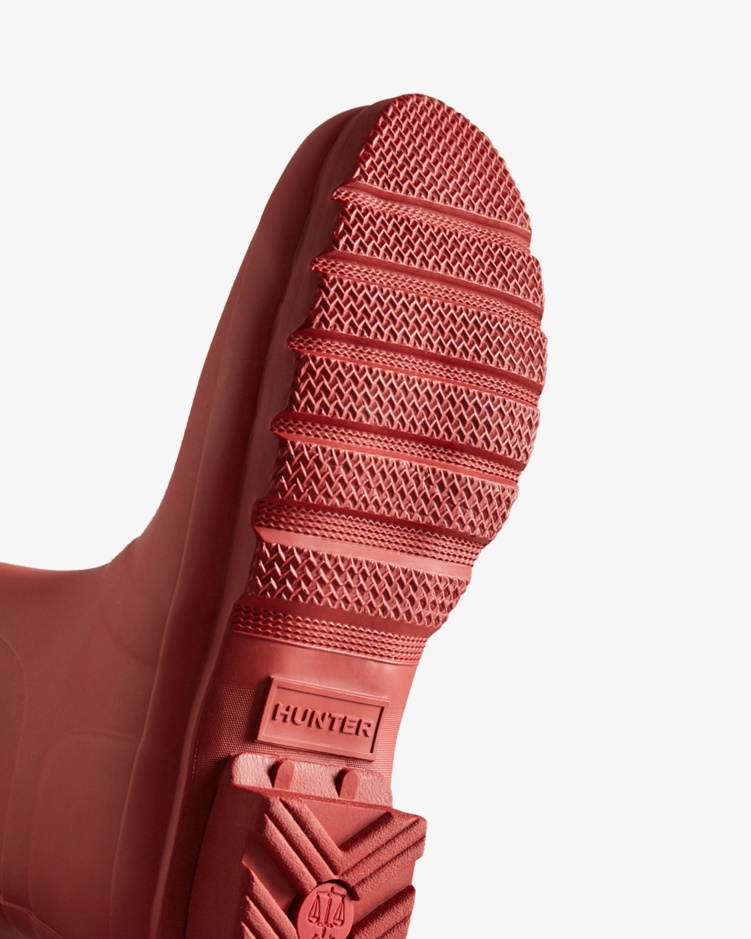 Hunter Originele Korte Regenlaarzen Voor Dames Militair Rood