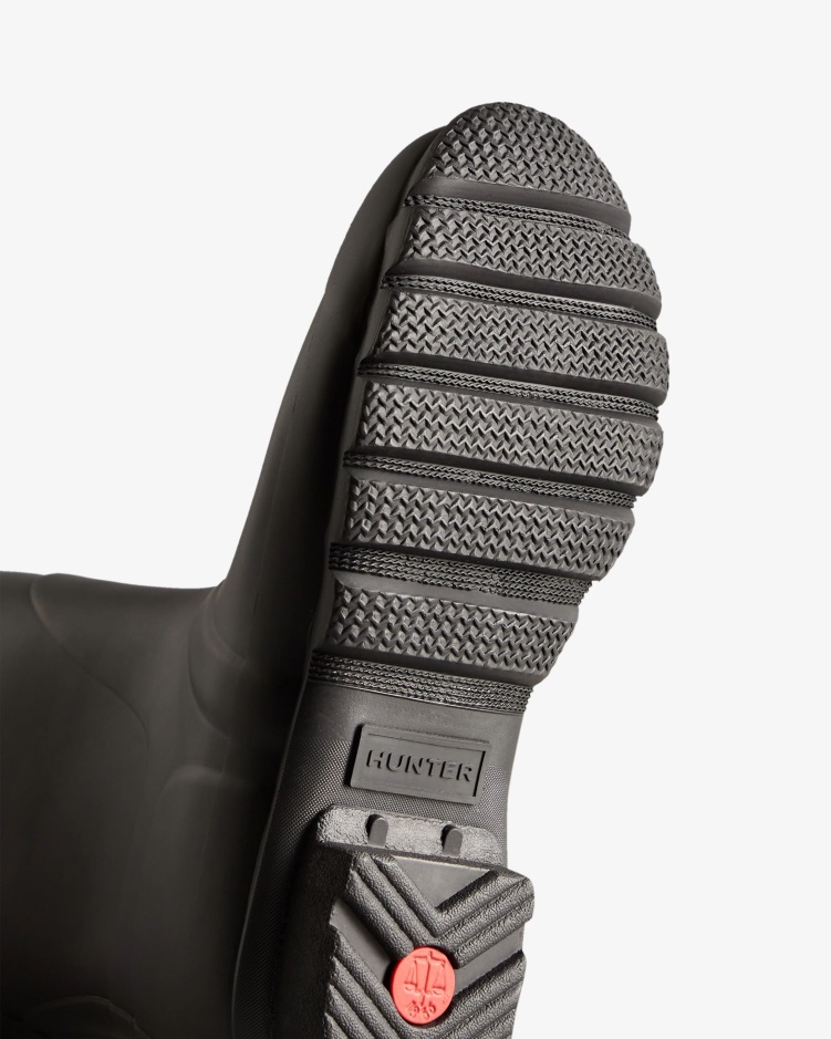 Hunter Verstelbare Damesregenlaarzen Met Korte Rug Zwart