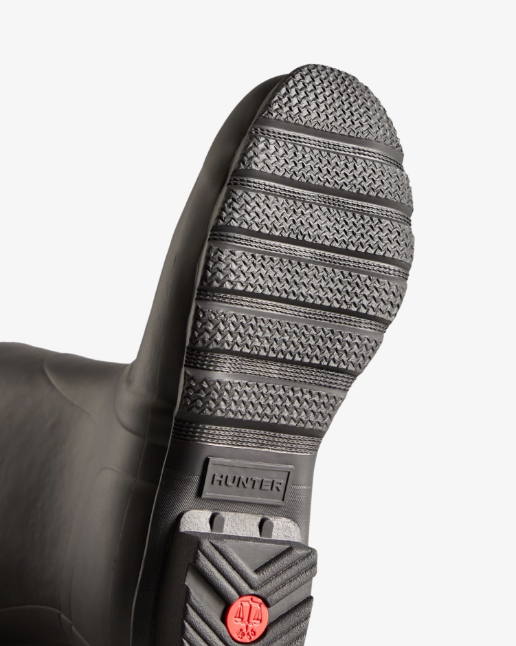 Hunter Korte Geïsoleerde Regenlaarzen Voor Dames Zwart