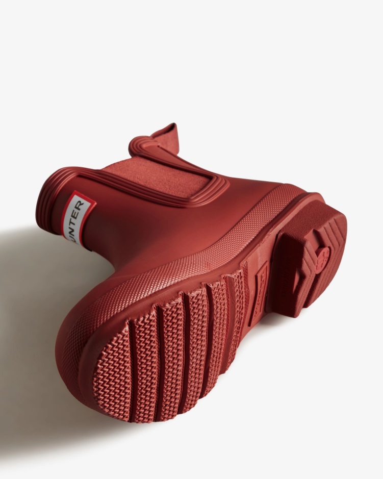 Hunter Originele Chelsea Laarzen Voor Dames Militair Rood