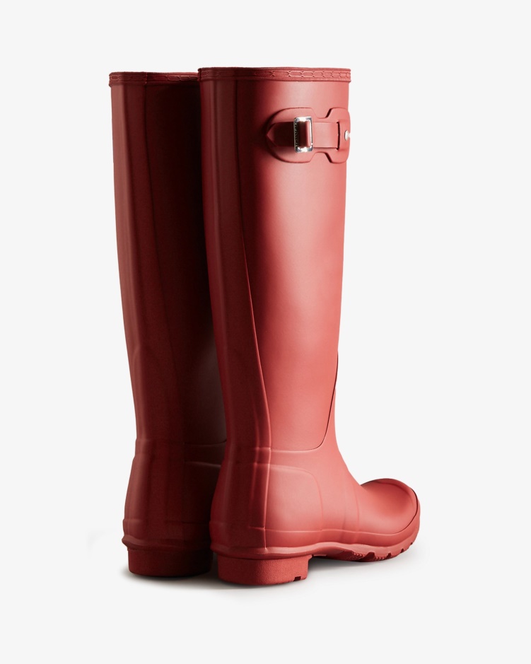 Hunter Originele Hoge Regenlaarzen Voor Dames, Militair Rood
