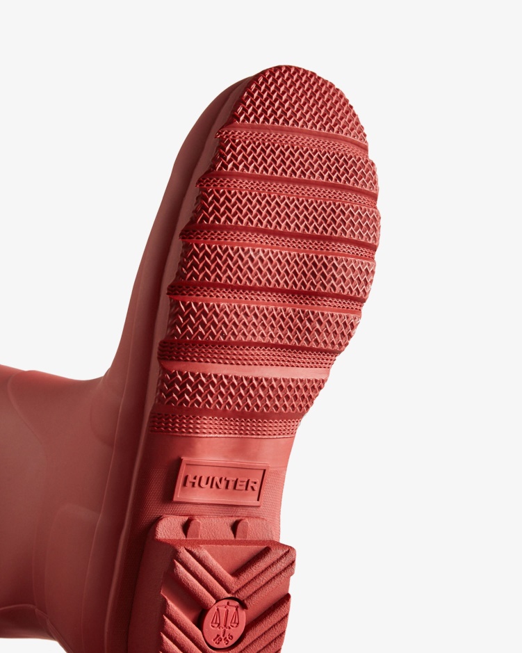 Hunter Originele Hoge Regenlaarzen Voor Dames, Militair Rood