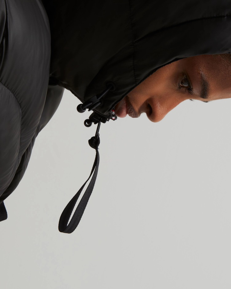 Hunter Geïsoleerde Rubberen Pufferjas Voor Dames Zwart