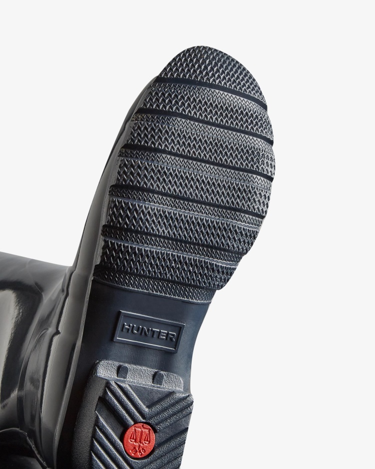 Hunter Originele Hoogglans Regenlaarzen Voor Dames Navy