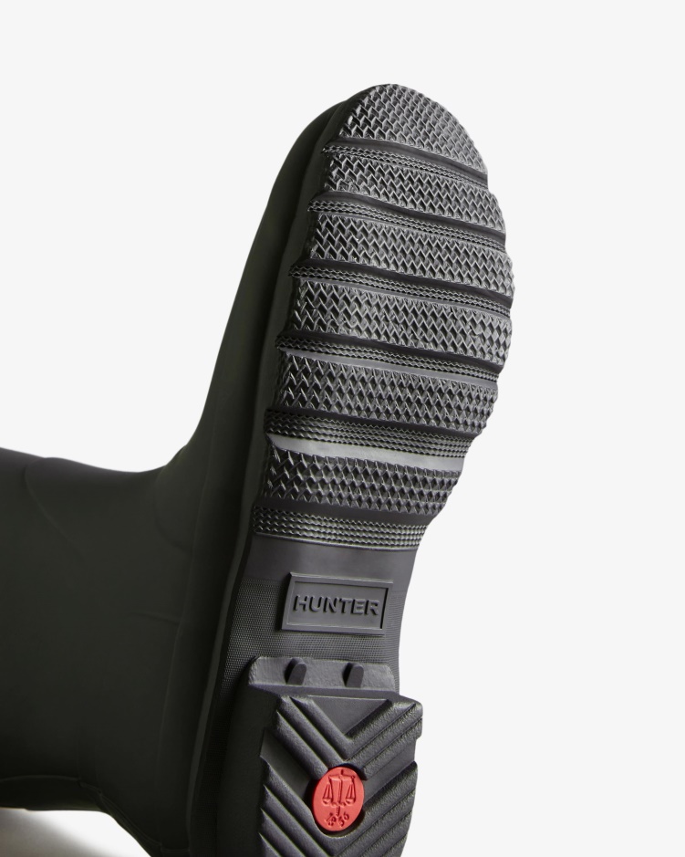 Hunter Lange Verstelbare Tweekleurige Regenlaarzen Voor Dames Zwart Ijszwart