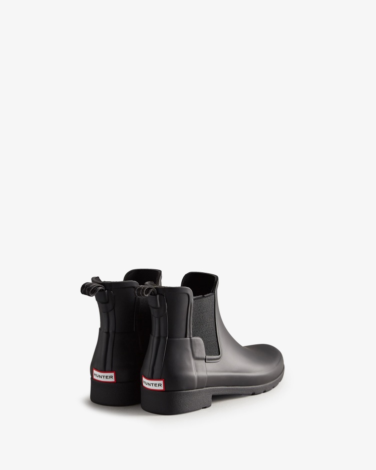 Hunter Verfijnde Slim Fit Chelsea Boots Voor Dames Zwart