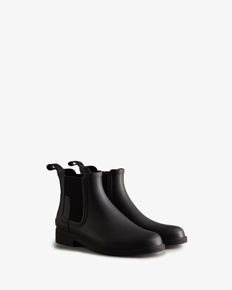 Hunter Verfijnde Slim Fit Chelsea Boots Voor Heren Zwart