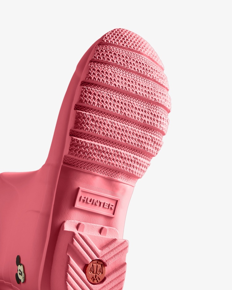 Hunter Disney Korte Regenlaarzen Voor Dames Roze Rilling