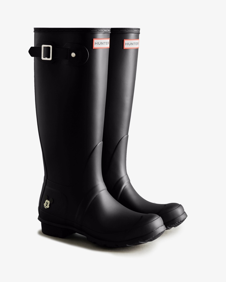 Hunter Disney Lange Regenlaarzen Voor Dames Zwart