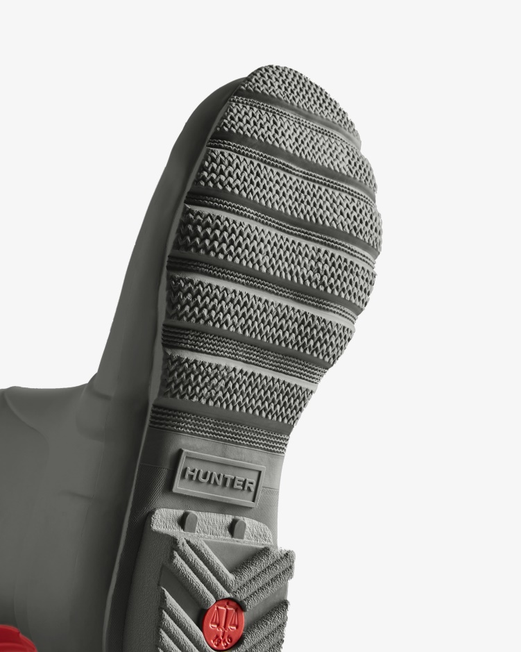 Hunter Lange Geïsoleerde Regenlaarzen Voor Dames Tundra Grijs-rood Chill