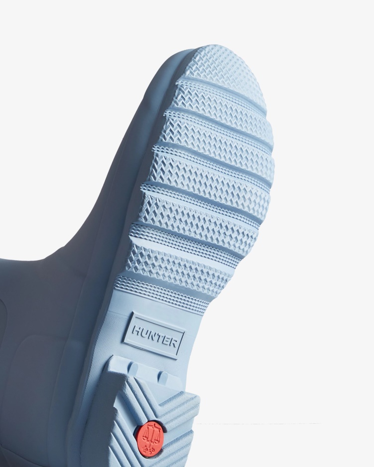 Hunter Dames Regenlaarzen Met Korte Rug Bouvet Blauw-balder Blauw