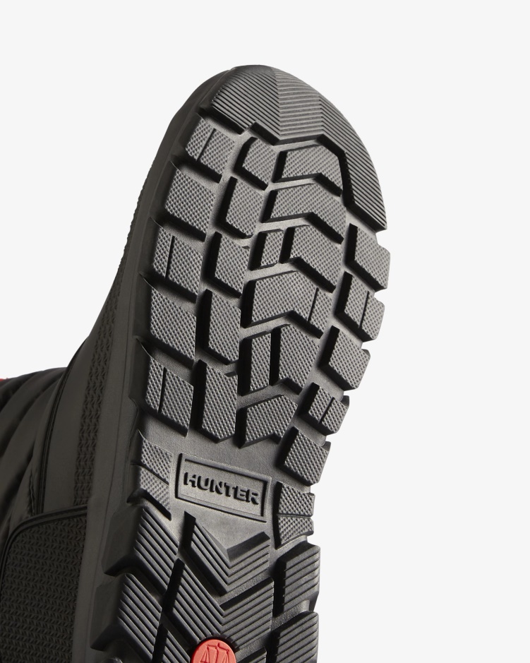 Hunter Geïsoleerde Korte Snowboots Voor Dames Zwart