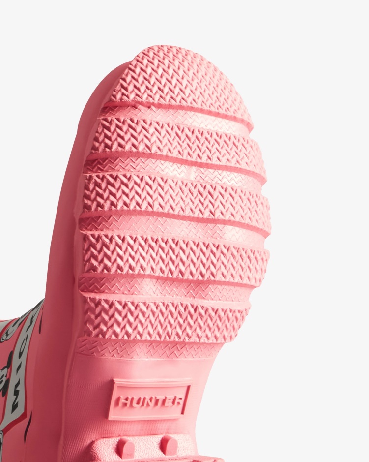 Hunter Big Kids (5-11 Jaar) Disney Regenlaarzen Roze Rilling