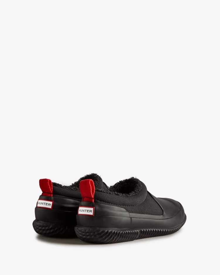 Hunter Big Kids (5-10 Jaar) Geïsoleerde Vegan Shearling Schoen Zwart