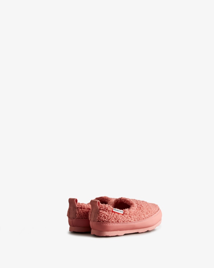 Hunter Little Kids (18 Maanden-8 Jaar) Geïsoleerde Vegan Shearling Pantoffel Hibiscus Roze