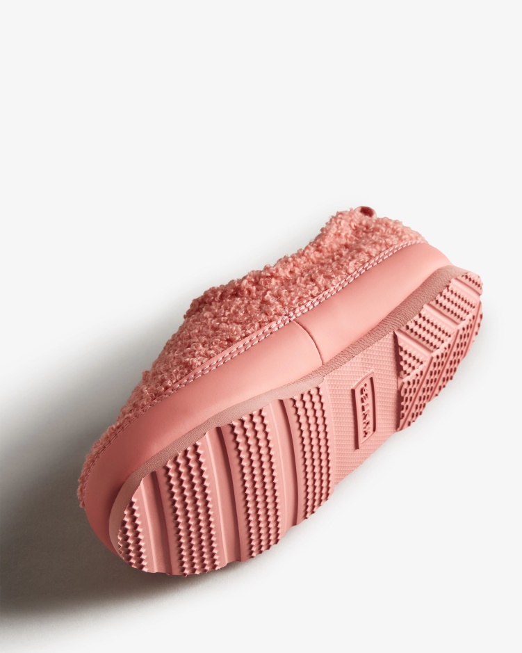 Hunter Little Kids (18 Maanden-8 Jaar) Geïsoleerde Vegan Shearling Pantoffel Hibiscus Roze