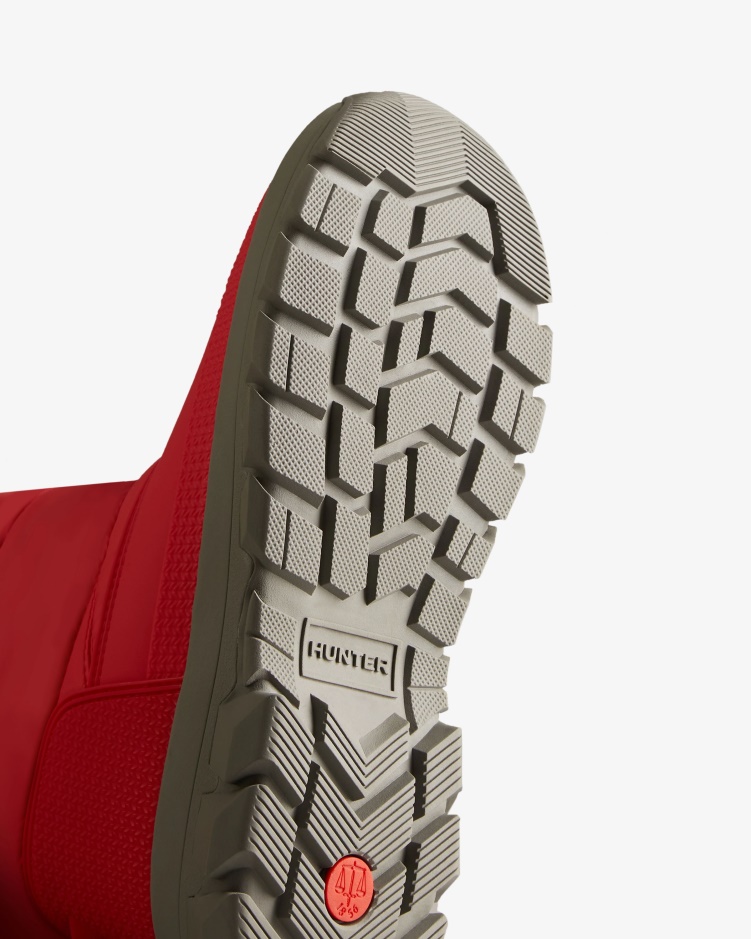 Hunter Geïsoleerde Korte Snowboots Voor Dames Red Chill