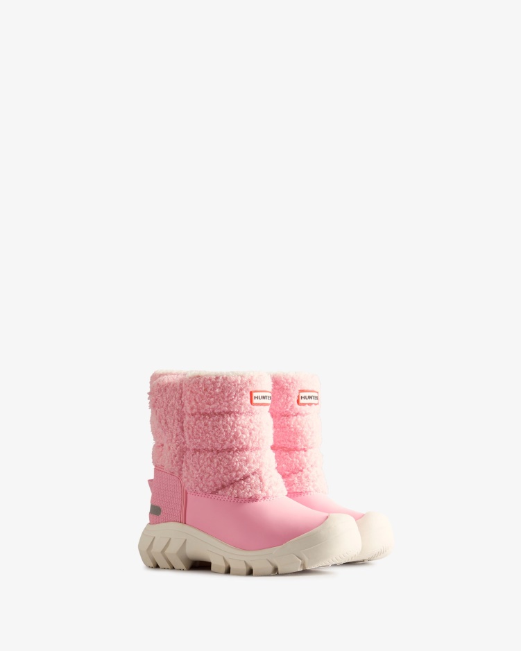 Hunter Little Kids (18 Maanden-6 Jaar) Geïsoleerde Vegan Shearling Snowboots Blush Dooi Roze