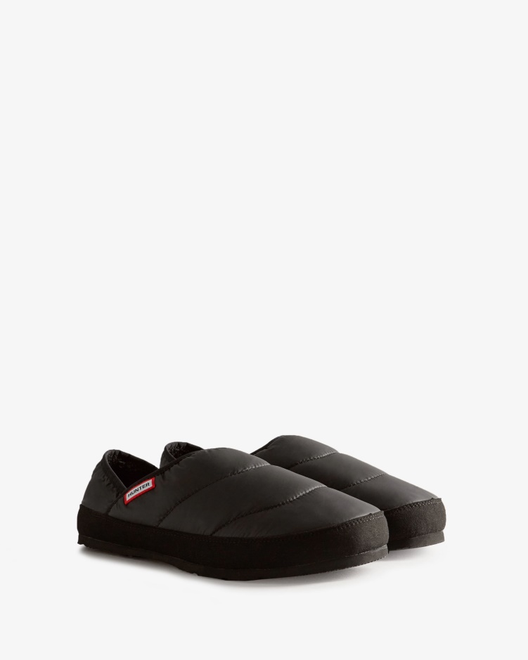 Hunter Heren Puffer Pantoffel Zwart